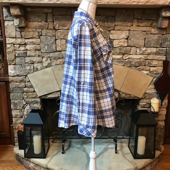 NWOT Torrid Blue Plaid Shirt Size 2X - Picture 3 of 5